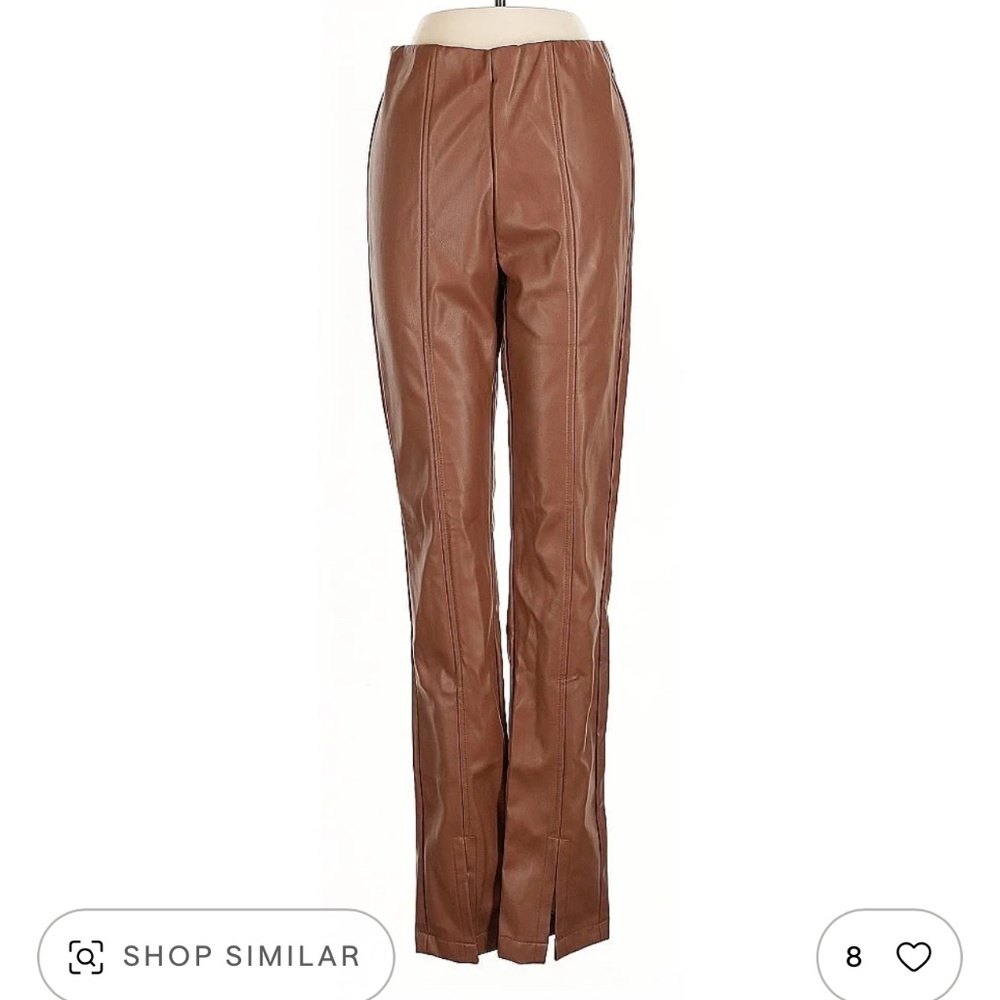 STEVE MADDEN Mercer Faux Leather Pant Trouser Sz S Vegan Flare Dress Pants